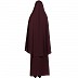 Islamic Burqa-Khimar combo- Wine Islamic Burqa-Khimar combo- Wine