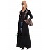 Cardigan abaya with animal print