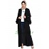 Long Cardigan Abaya with Frills and Bell Sleeves Long Cardigan Abaya with Frills and Bell Sleeves