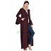 Long Cardigan abaya with frills and bell sleeves