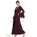 Long Cardigan abaya with frills and bell sleeves