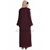 Long Cardigan abaya with frills and bell sleeves