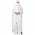 Irani kaftan and Naqaab combo- White Irani kaftan and Naqaab combo- White