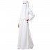 White A-line abaya and Naqaab combo White A-line abaya and Naqaab combo