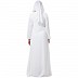 White A-line abaya and Naqaab combo White A-line abaya and Naqaab combo