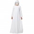 White A-line abaya and Naqaab combo White A-line abaya and Naqaab combo