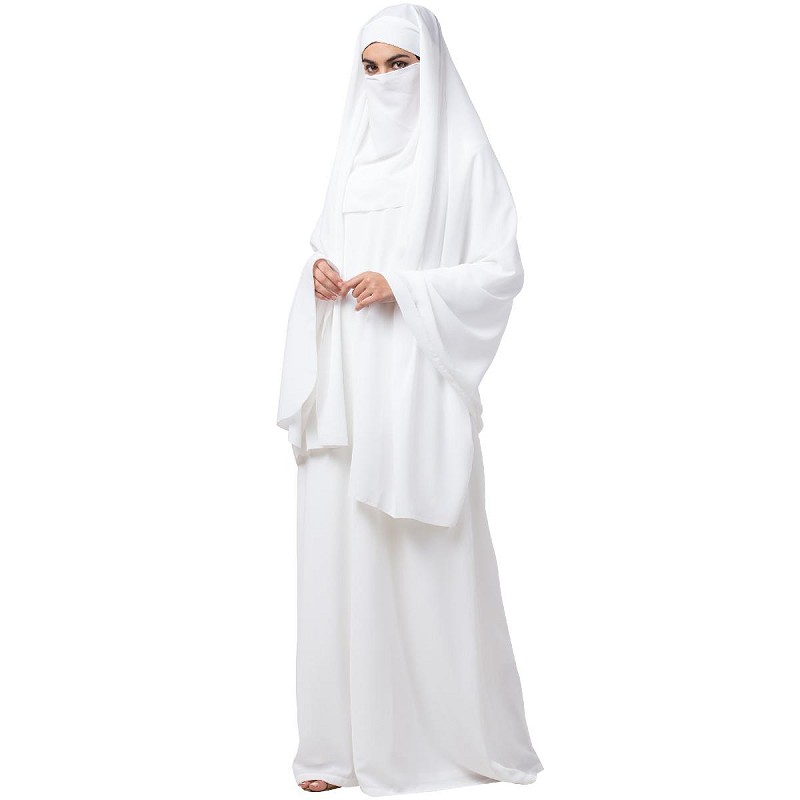 White colour abaya outlet