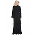Black abaya with designer bottom Black abaya with designer bottom