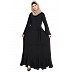 Black abaya with designer bottom Black abaya with designer bottom