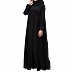 Loose fit Abaya with  pearl lace work- Black Loose fit Abaya with  pearl lace work- Black