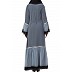Designer front open Abaya- Grey