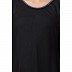 Double layered dress abaya with bell sleeves- Black-Grey