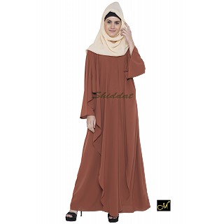 Designer abaya in rust color