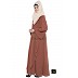 Designer abaya in rust color Designer abaya in rust color