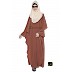 Designer abaya in rust color Designer abaya in rust color