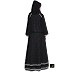 Double layered lace abaya- Black Double layered lace abaya- Black