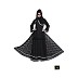 Double layered lace abaya- Black Double layered lace abaya- Black