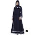 Double layered abaya- Navy Blue