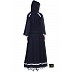 Double layered abaya- Navy Blue