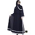 Double layered abaya- Navy Blue