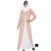 Designer abaya - Pink and Off-white Color