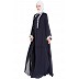 Designer Kaftan abaya - Navy Blue full flared Designer Kaftan abaya - Navy Blue full flared