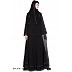Layered designer abaya - Black  Layered designer abaya - Black