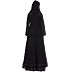 Layered designer abaya - Black  Layered designer abaya - Black