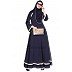 Layered Designer abaya - Blue Layered Designer abaya - Blue