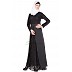Layered abaya- Black lacey prayer set  Layered abaya- Black lacey prayer set