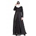 Layered abaya- Black lacey prayer set  Layered abaya- Black lacey prayer set