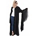 Designer front-open abaya with Lacework