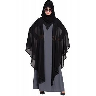 Dubai style Designer abaya with Pearl lacework