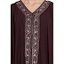 Dubai style designer Kaftan abaya- Dark Brown