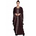 Dubai style designer Kaftan abaya- Dark Brown