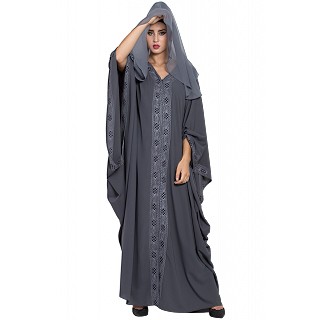 Dubai style designer Kaftan abaya- Grey