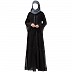 Designer front open Abaya- Black Designer front open Abaya- Black