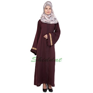 Loose Fit Abaya- Dark Burundi 