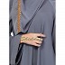 Loose Fit Abaya- Porpoise Grey Loose Fit Abaya- Porpoise Grey
