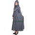 Loose Fit Abaya- Porpoise Grey Loose Fit Abaya- Porpoise Grey