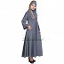 Loose Fit Abaya- Porpoise Grey Loose Fit Abaya- Porpoise Grey
