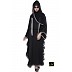 Kaftan Abaya- Black-Grey Kaftan Abaya- Black-Grey