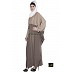  Kaftan Islamic dress - Light Grey and Beige