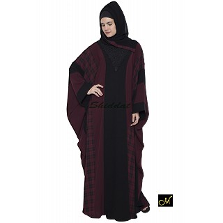 Kaftan Burqa - Black and Maroon