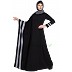 Kaftan style abaya- Black-Grey Kaftan style abaya- Black-Grey