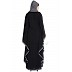 Kaftan abaya with Grey borders- Black Kaftan abaya with Grey borders- Black
