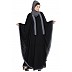 Kaftan abaya with Grey borders- Black Kaftan abaya with Grey borders- Black