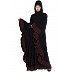 Designer kaftan abaya with Ruffled border- Black Designer kaftan abaya with Ruffled border- Black