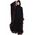 Designer kaftan abaya with Ruffled border- Black Designer kaftan abaya with Ruffled border- Black