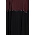 Dual colored designer Irani kaftan- Wine-Black Dual colored designer Irani kaftan- Wine-Black